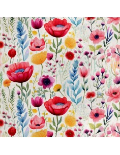 Royal Samt Stoff Polyester Zum Nähen - Motiv Blumen - RDX3019