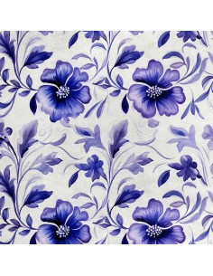 Royal Samt Stoff Polyester Zum Nähen - Motiv Blumen - RDX3037
