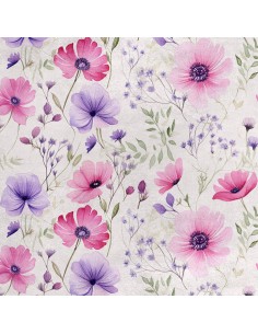 Royal Samt Stoff Polyester Zum Nähen - Motiv Blumen - RDX3038