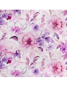 Royal Samt Stoff Polyester Zum Nähen - Motiv Blumen - RDX3039