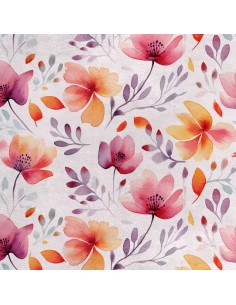 Royal Samt Stoff Polyester Zum Nähen - Motiv Blumen - RDX3040