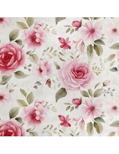 Royal Samt Stoff Polyester Zum Nähen - Motiv Blumen - RDX3052
