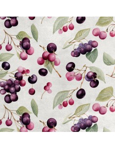 Royal Samt Stoff Polyester Zum Nähen - Motiv Obst - RDX2011
