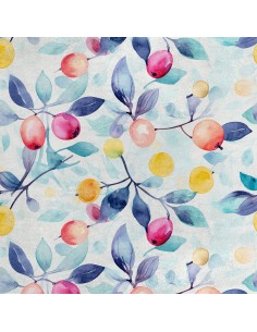 Royal Samt Stoff Polyester Zum Nähen - Motiv Obst - RDX2062