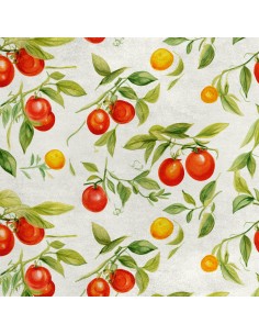 Royal Samt Stoff Polyester Zum Nähen - Motiv Obst - RDX2147