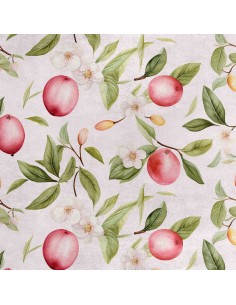 Royal Samt Stoff Polyester Zum Nähen - Motiv Obst - RDX2273