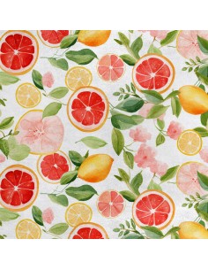 Royal Samt Stoff Polyester Zum Nähen - Motiv Obst - RDX2285