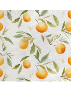 Royal Samt Stoff Polyester Zum Nähen - Motiv Obst - RDX2386