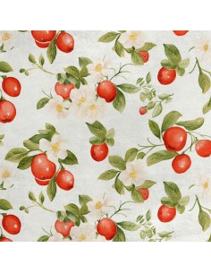 Royal Samt Stoff Polyester Zum Nähen - Motiv Obst - RDX2398