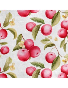 Royal Samt Stoff Polyester Zum Nähen - Motiv Obst - RDX2423