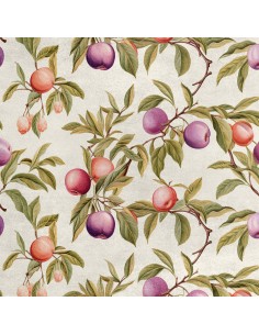 Royal Samt Stoff Polyester Zum Nähen - Motiv Obst - RDX2449