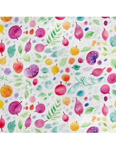 Royal Samt Stoff Polyester Zum Nähen - Motiv Obst - RDX2466