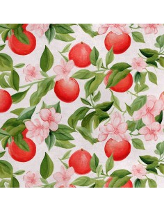 Royal Samt Stoff Polyester Zum Nähen - Motiv Obst - RDX2495