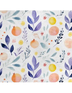 Royal Samt Stoff Polyester Zum Nähen - Motiv Obst - RDX2559