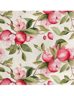 Royal Samt Stoff Polyester Zum Nähen - Motiv Obst - RDX2572