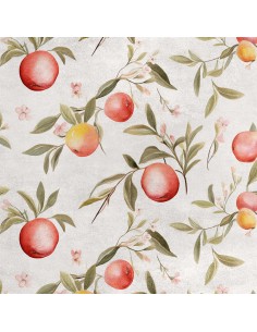 Royal Samt Stoff Polyester Zum Nähen - Motiv Obst - RDX2744