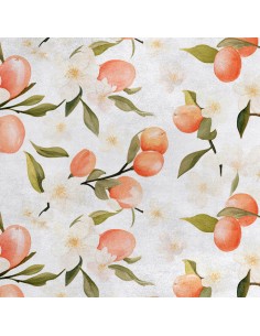 Royal Samt Stoff Polyester Zum Nähen - Motiv Obst - RDX2855