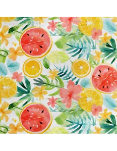 Royal Samt Stoff Polyester Zum Nähen - Motiv Obst - RDX2856