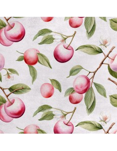 Royal Samt Stoff Polyester Zum Nähen - Motiv Obst - RDX2857