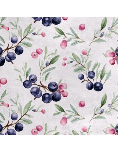 Royal Samt Stoff Polyester Zum Nähen - Motiv Obst - RDX2955