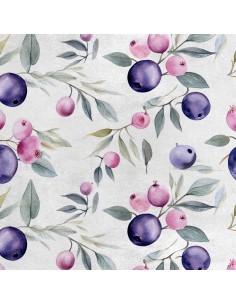 Royal Samt Stoff Polyester Zum Nähen - Motiv Obst - RDX2985