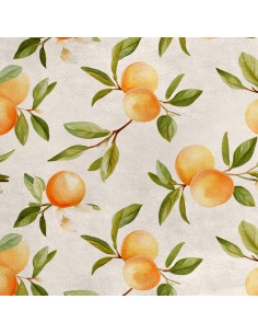 Royal Samt Stoff Polyester Zum Nähen - Motiv Obst - RDX2998