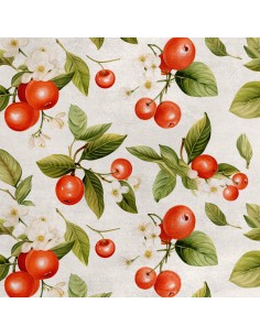 Royal Samt Stoff Polyester Zum Nähen - Motiv Obst - RDX3029