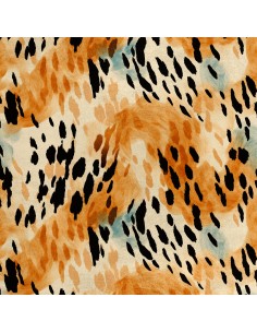 Royal Samt Stoff Polyester Zum Nähen - Motiv Tierdruck - RDX2433