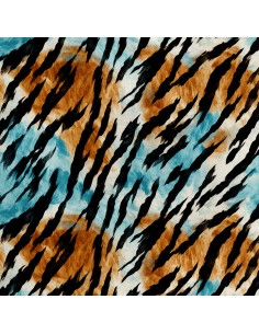 Royal Samt Stoff Polyester Zum Nähen - Motiv Tierdruck - RDX2589