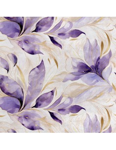 Royal Samt Stoff Polyester Zum Nähen - Motiv Blätter - RDX2041