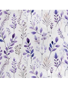 Royal Samt Stoff Polyester Zum Nähen - Motiv Blätter - RDX2137
