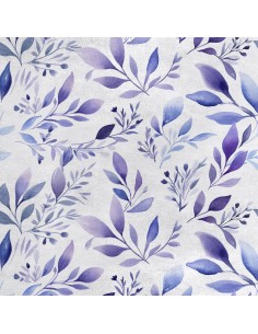 Royal Samt Stoff Polyester Zum Nähen - Motiv Blätter - RDX2142