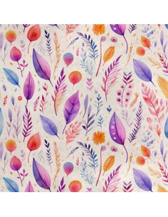 Royal Samt Stoff Polyester Zum Nähen - Motiv Blätter - RDX2675