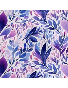 Royal Samt Stoff Polyester Zum Nähen - Motiv Blätter - RDX2727