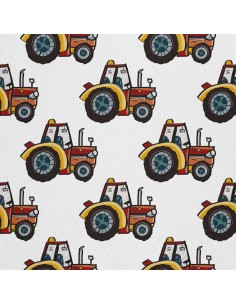OUTDOOR DEKOSTOFFE OXFORD - Motiv Traktorfahrzeuge I DX005