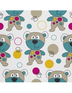 OUTDOOR DEKOSTOFFE OXFORD - Motiv kawaii Bären I DX038