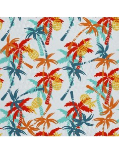 OUTDOOR DEKOSTOFFE OXFORD - Motiv Palmen Ananas I DX094